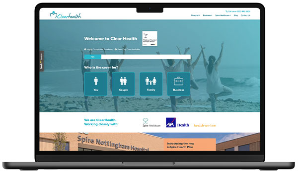 Spire Healthcare mobile responsive Wordpress web design Bournemouth, Poole, Christchurch, Dorset